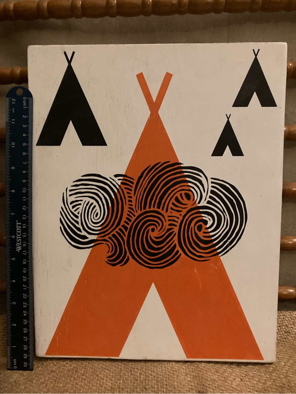 Teepee wood picture